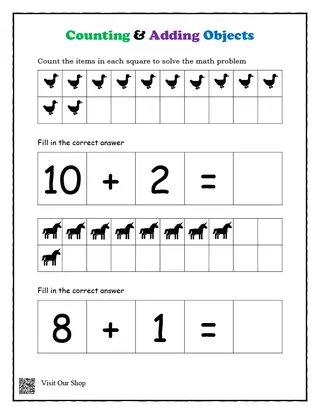 Counting and Adding Objects – sample page 3
