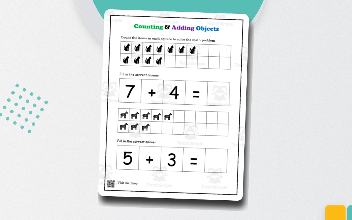 Counting and Adding Objects teaching resource preview