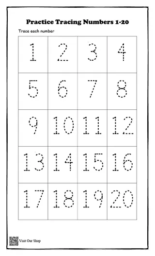 Counting Cars 1–20 – Hands-On Number Printable – sample page 3