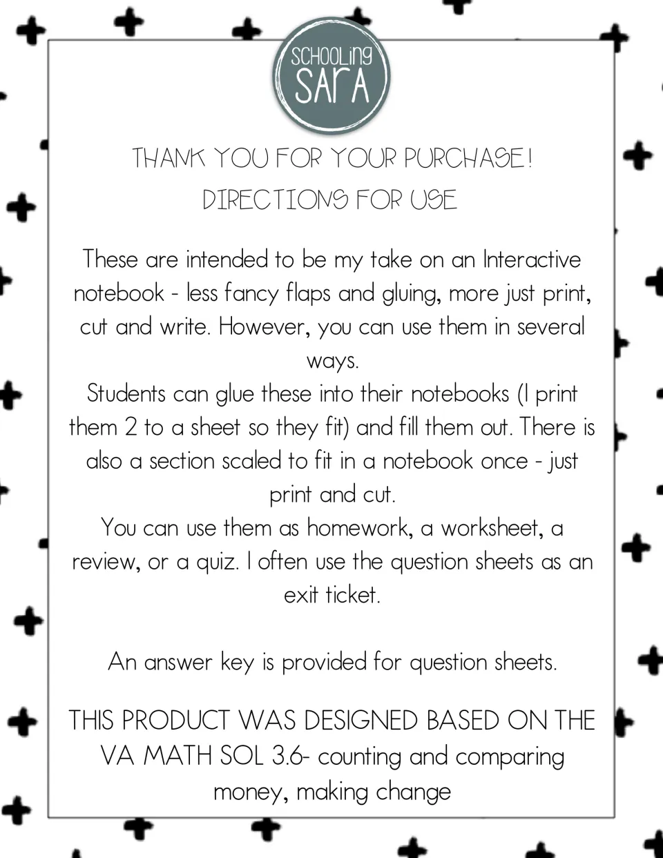 Directions for use: print, cut and write notebook pages to glue in or use as homework, review, quiz or exit ticket