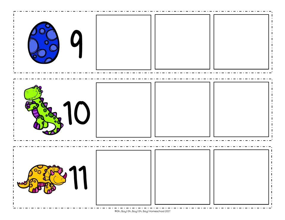 Counting on from 9, 10 and 11: students continue the sequence across the decade change by writing the next three numbers