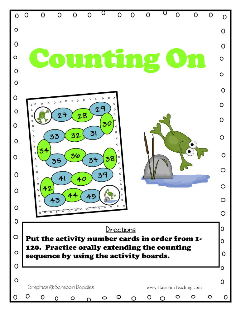 Counting On To 120 Activity By Teach Simple Counting On To 120 Activity By Teach Simple