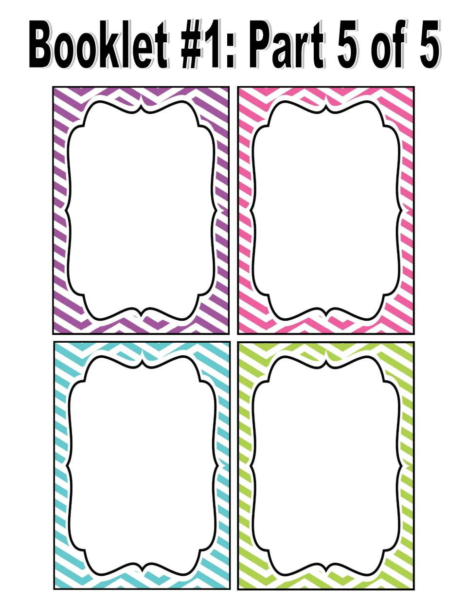 Booklet 1 part 5: four blank geography cards for adding more facts, copied as many times as needed