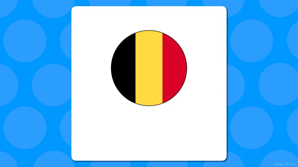 Country flag slide: black, yellow and red vertical stripes with no label, so students identify which country it is