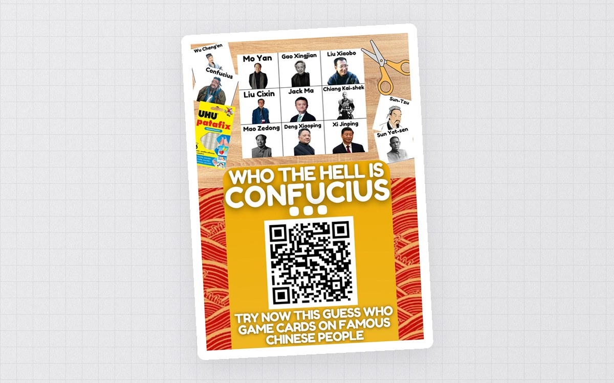 Country Study on China - Guess Who Game Cards on famous Chinese people preview