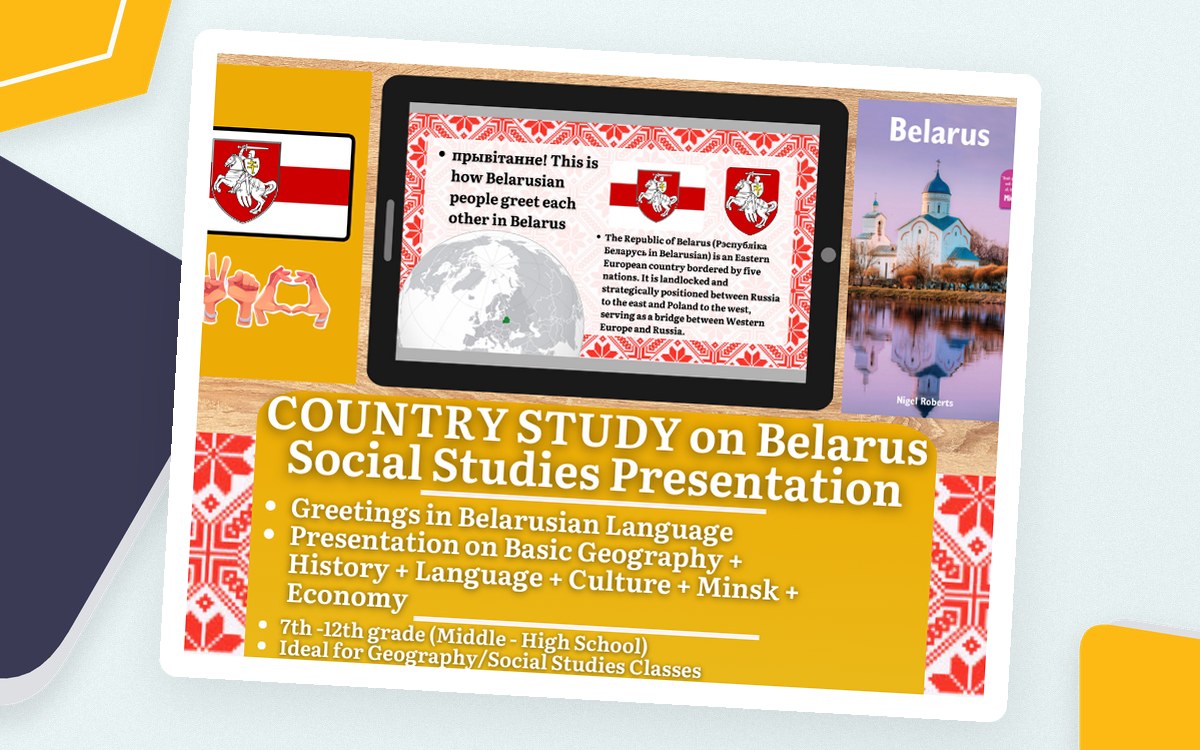 Country Study Presentation on Belarus - Eastern Europe preview: Introduction and location slide