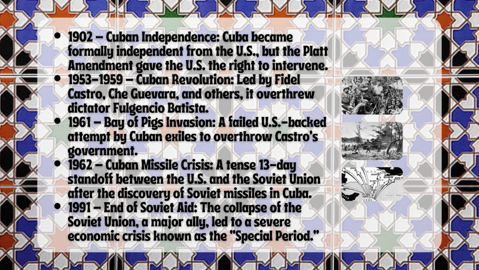 Cuban history timeline, part 2: five events from independence in 1902 to the end of Soviet aid in 1991