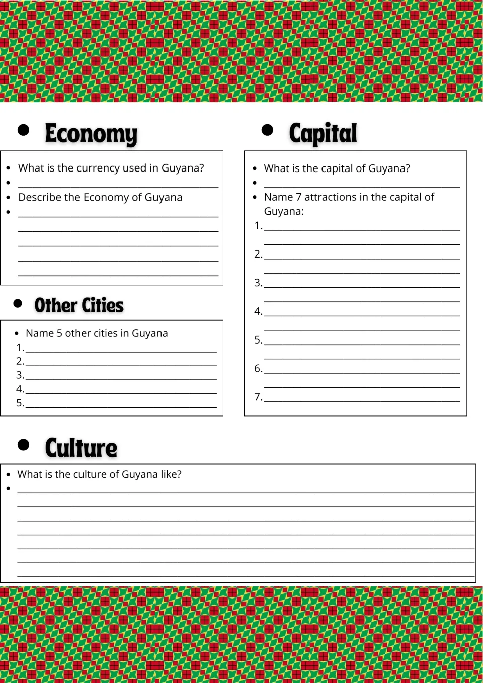 Guyana country study, part 2: economy, currency, capital, seven capital attractions, five cities, and culture