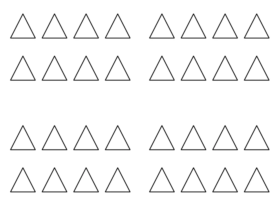 Shark tooth cut-outs: 32 blank triangle teeth for students to cut out, glue in the mouth and remove to model subtraction