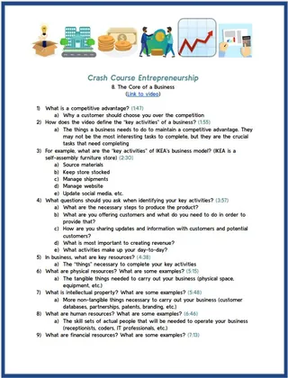 Crash Course: Entrepreneurship #8 The Core of a Business Worksheet – sample page 4