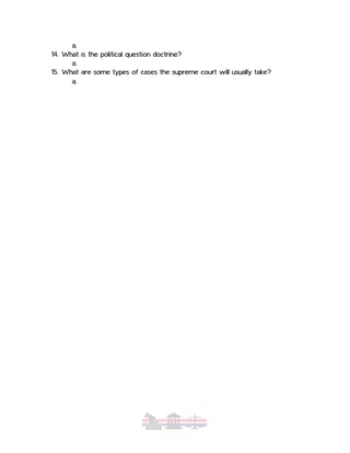 Crash Course Government Episode Worksheet | 19 - Structure of the Court System – preview