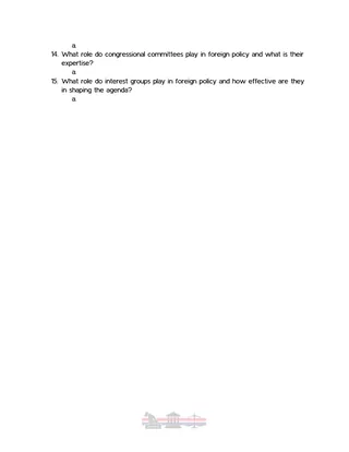 Crash Course Government Episode Worksheet | 50 - Foreign Policy – preview