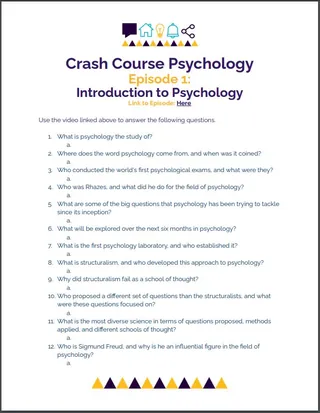 Crash Course Psychology #1: Intro to Psych – cover