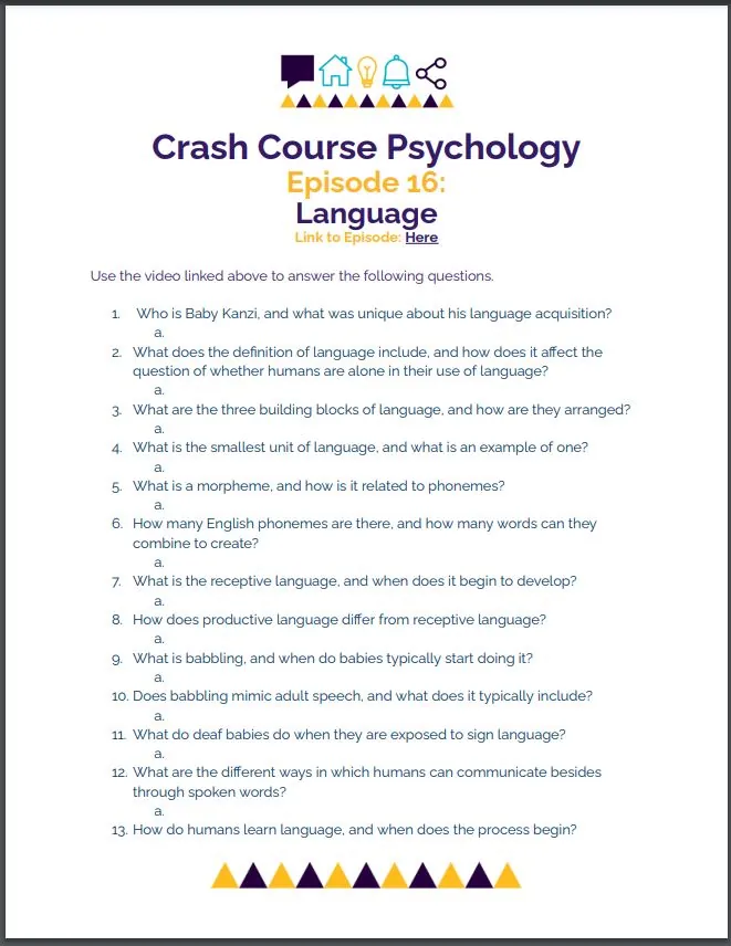 Crash Course Psychology #16: Language – cover