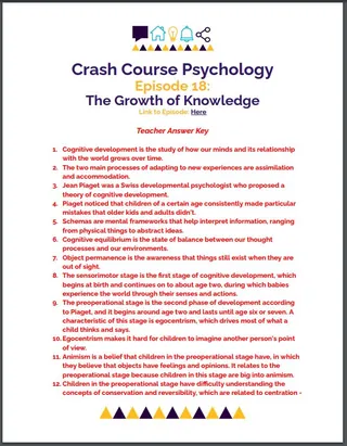 Crash Course Psychology 18 Cognitive Development Worksheet – sample page 3