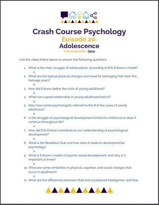 Crash Course Psychology #20: Adolescence – cover