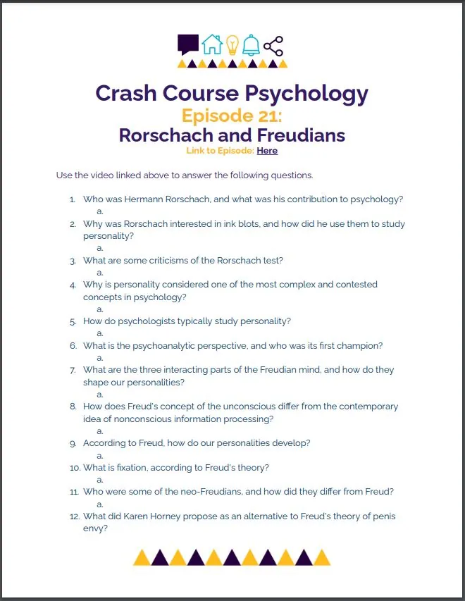 Crash Course Psychology #21: Rorschach and Freudians – cover