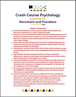 Crash Course Psychology #21: Rorschach and Freudians – sample page 3