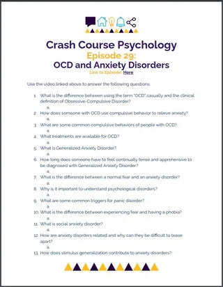 Crash Course Psychology #29: OCD and Anxiety Disorders – cover