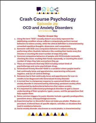 Crash Course Psychology #29: OCD and Anxiety Disorders – sample page 3