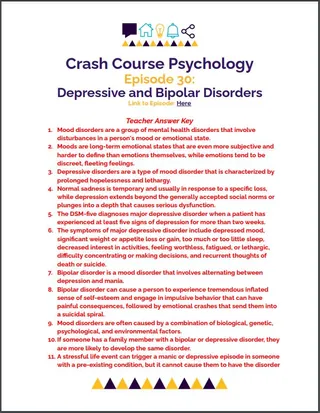 Crash Course Psychology #30: Depressive and Bipolar Disorders – sample page 3