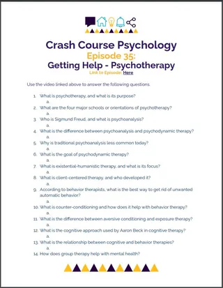 Crash Course Psychology #35: Getting Help - Psychotherapy – cover