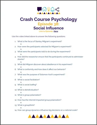 Crash Course Psychology #38: Social Influence – cover