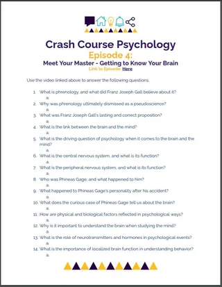 Crash Course Psychology #4: Meet Your Master: The Brain – cover