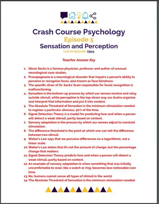 Crash Course Psychology #5: Sensation & Perception – sample page 3