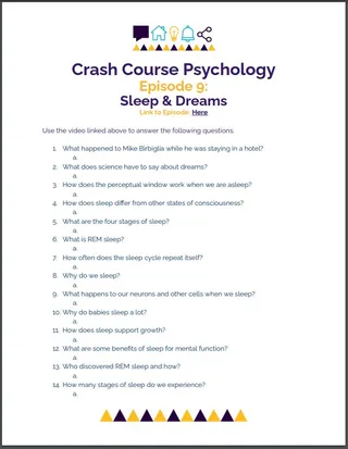 Crash Course Psychology #9: Sleep & Dreams – cover