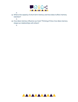 Crash Course Psychology Episode Worksheet | 13 - How We Make Memories – preview