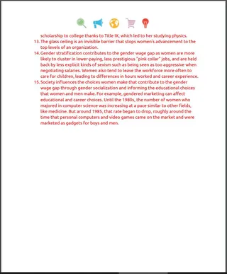 Crash Course Sociology #32: Gender Stratification Worksheet – sample page 4