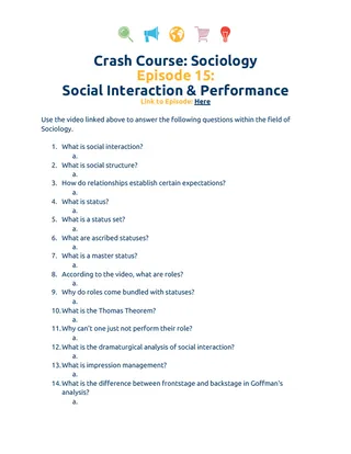 Crash Course Sociology 15 – cover
