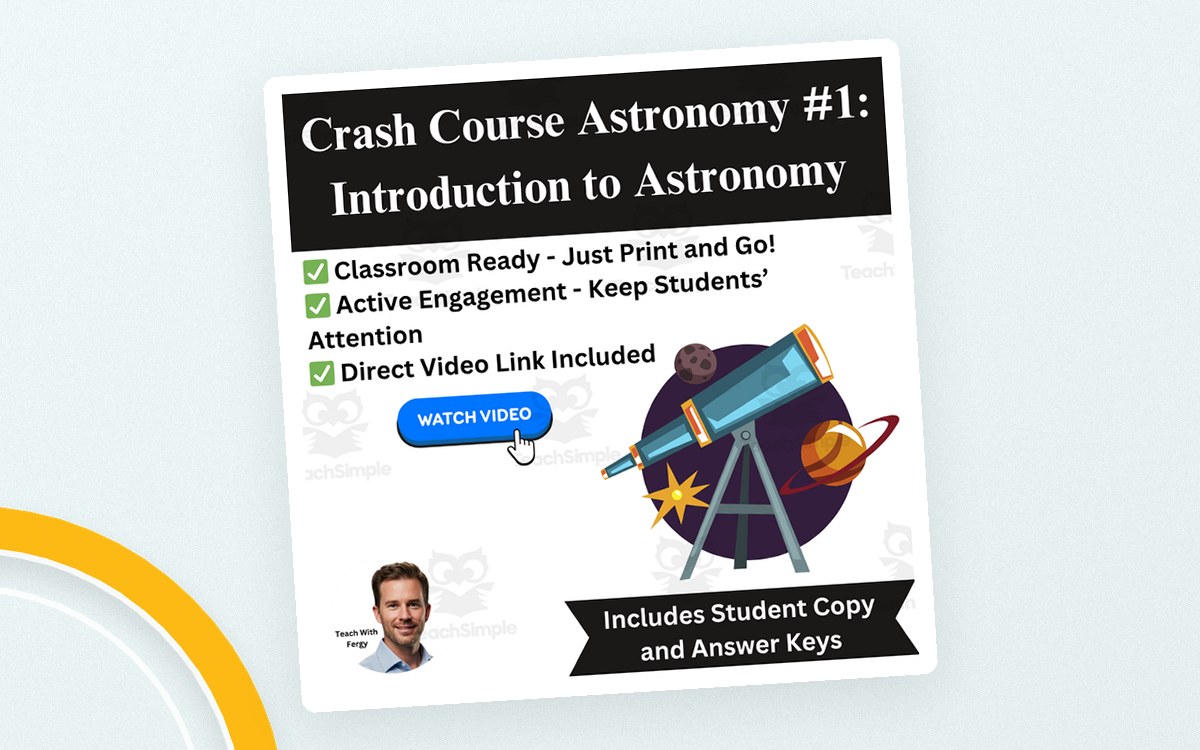 CrashCourse ASTRONOMY Video Worksheet #1: Introduction to Astronomy preview