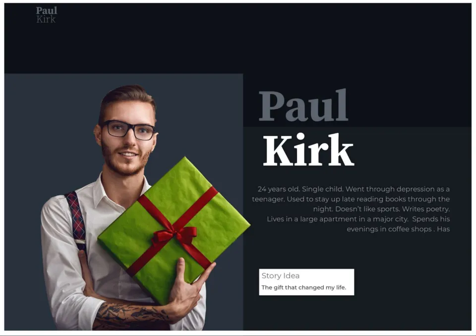 Paul Kirk profile: 24-year-old poet who spends evenings in coffee shops; students write 'The gift that changed my life'