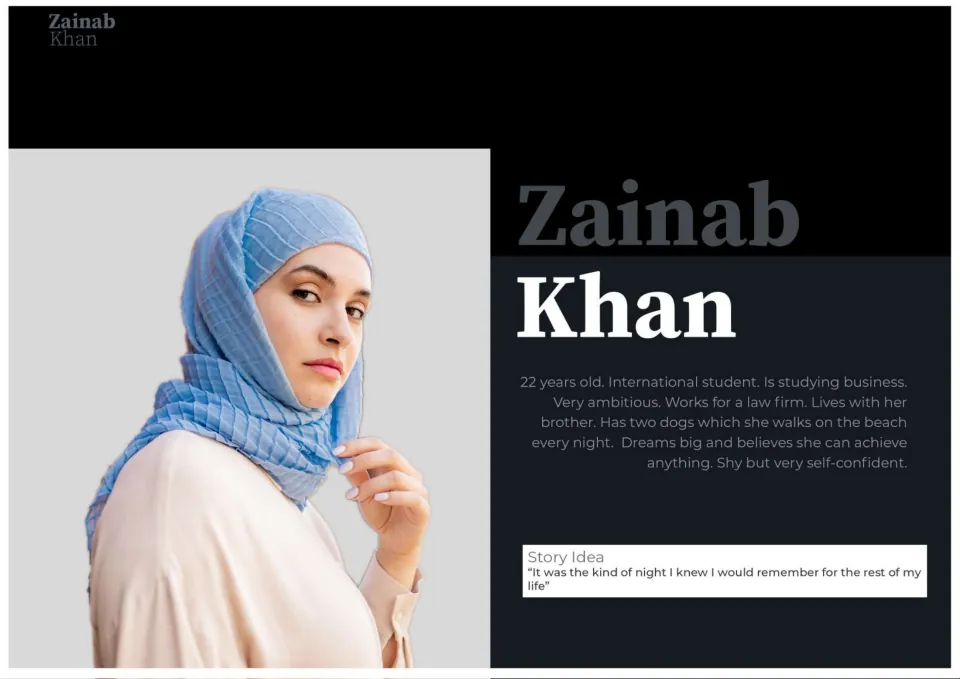 Zainab Khan profile: 22-year-old international business student; students write about a night she would always remember