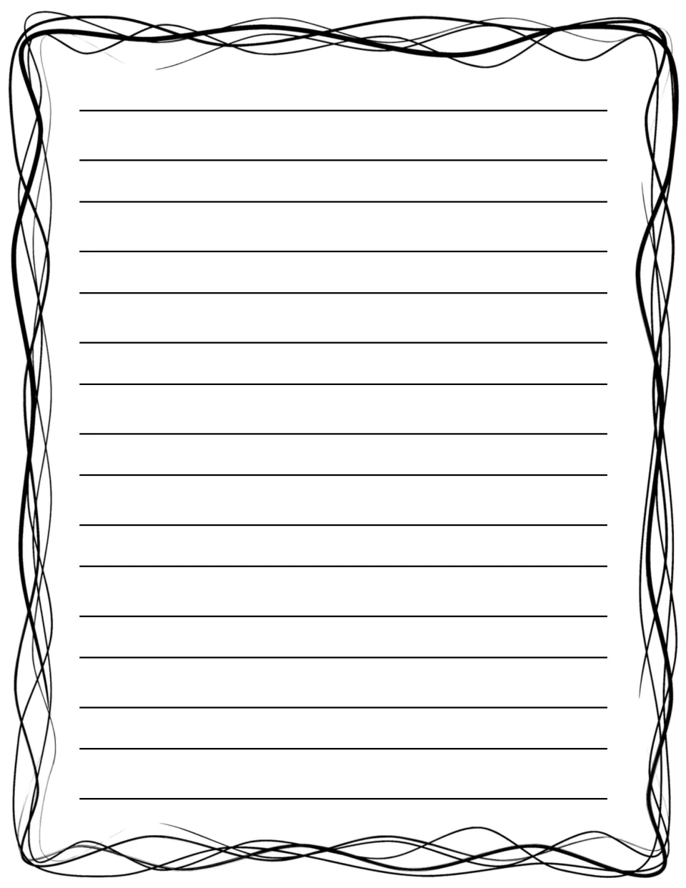 Writing page where students write a short story or description about the food picture they made and drew