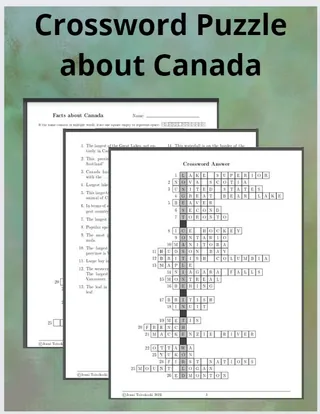 Crossword Puzzle about Canada – cover