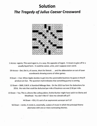 Crossword Puzzle: The Tragedy of Julius Caesar – sample page 2