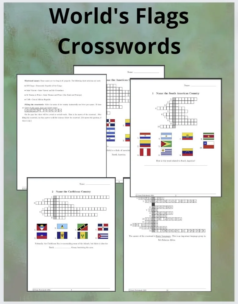 Crossword Puzzles about World Flags – cover