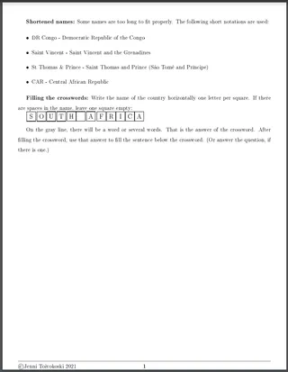 Crossword Puzzles about World Flags – sample page 3