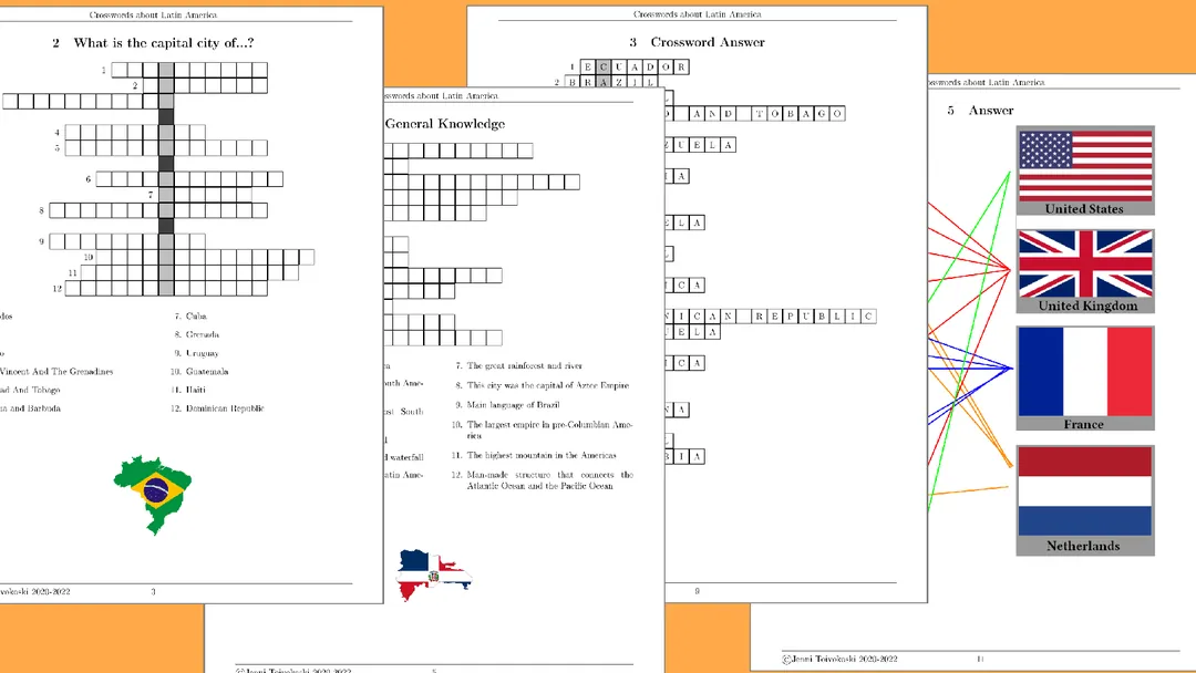 Crosswords about Latin America – cover