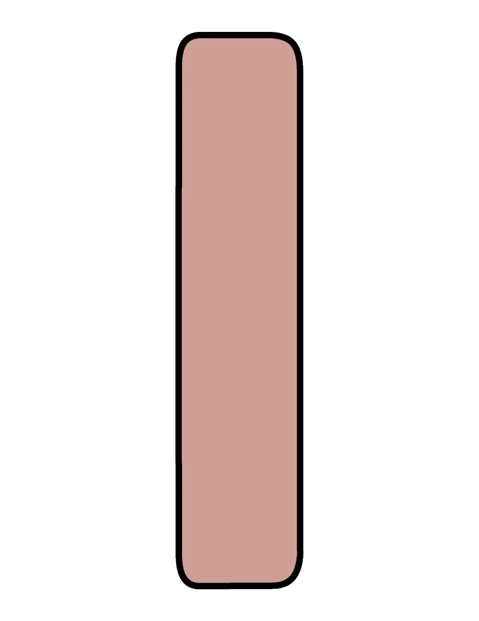 Blank dusty pink numeral 1 cutout poster, one of the numbers 1–20 for the boho rainbow classroom display