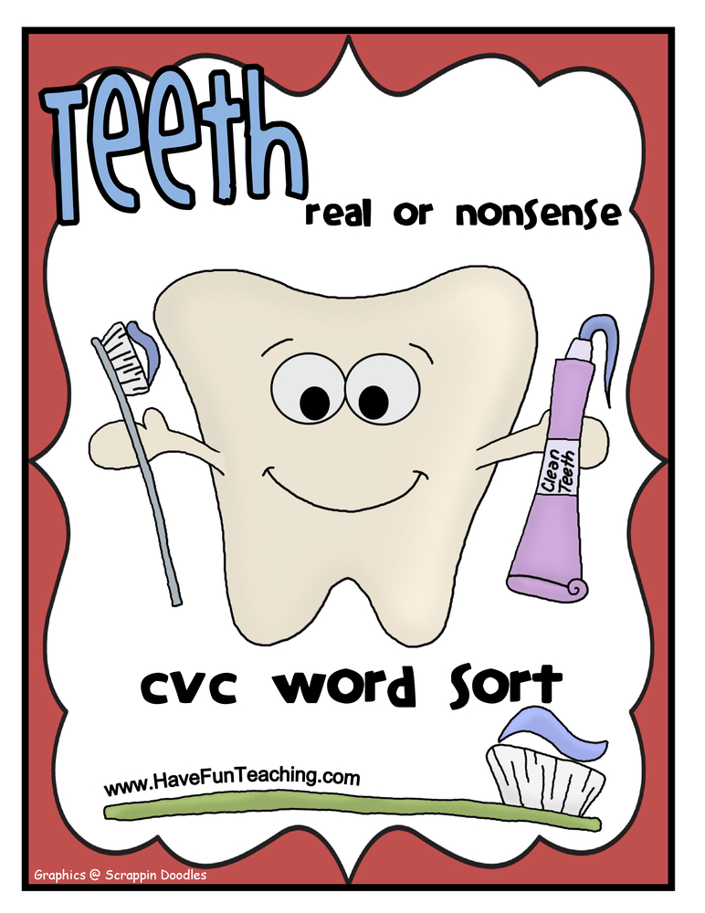 CVC Activity - Real and Nonsense Words teaching resource preview