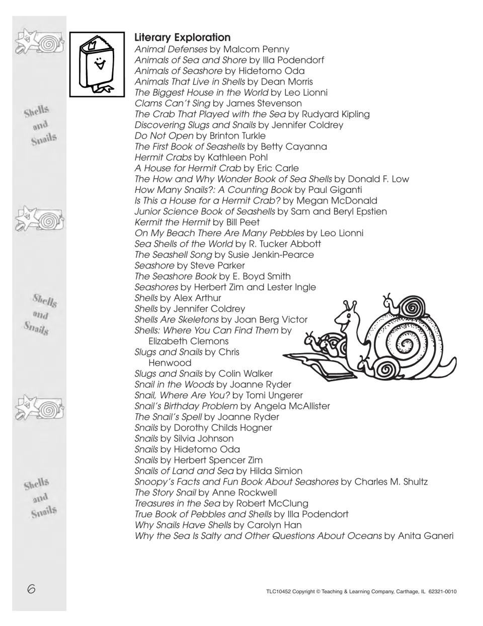 Literary Exploration: a reading list of fiction and nonfiction books about shells, snails, hermit crabs and seashores