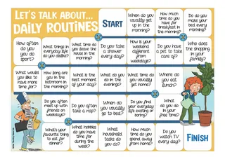 Daily Routines Speaking Game – ESL Board Game – sample page 3