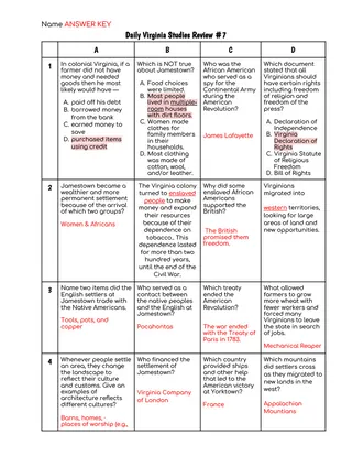Daily Virginia Studies Review #7 (SOLs 4, 5, and 6) – preview