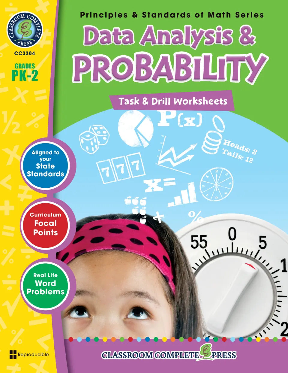 Data Analysis & Probability cover: Task & Drill Worksheets for Grades PK-2, Principles & Standards of Math Series