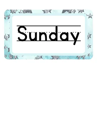Days Of The Week Classroom Decoration – sample page 2