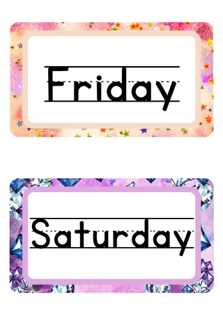 Days Of The Week Classroom Decoration – sample page 3